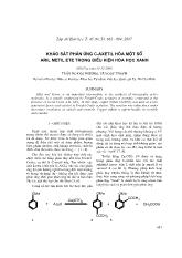 Khảo sát phản ứng c-Axetil hóa một số aril metil ete trong điều kiện hóa học xanh