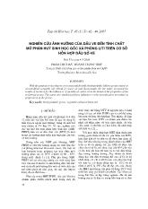 Nghiên cứu ảnh hưởng của dầu ve đến tính chất mỡ phân huỷ sinh học gốc xà phòng liti trên cơ sở hỗn hợp dầu sở-Ve