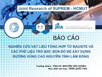 Nghiên cứu vật liệu tổng hợp từ bauxite và các phế liệu tro bay để xây dựng đường vùng cao nguyên tỉnh Lâm Đồng