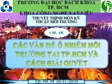 Đề tài Các vấn đề ô nhiễm môi trường tại TP.Hồ CHí Minh và cách giải quyết