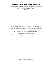 Đề tài Đánh giá tác động môi trường dự án đầu tư tăng độ sâu khai thác đến mức - 60m mỏ đá xây dựng Tân Bản, phường Bửu Hòa,thành phố Biên Hoà, tỉnh Đồng Nai (Công suất 1.800.000 m3/ năm)