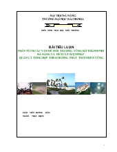 Phân tích các vấn đề môi trường vùng bờ thành phố Đà Nẵng và đề xuất biện pháp quản lý tổng hợp theo hướng phát triển bền vững