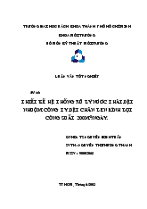 Thiết kế hệ thống xử lý nước thải dệt nhuộm cho công ty dệt chăn len Bình Lợi công suất 200 m3/ngày