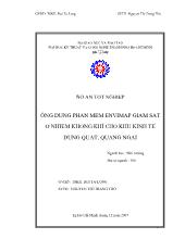 Ứng dụng phần mềm envimap giám sát ô nhiễm không khí cho khu kinh tế dung quất, Quảng Ngãi