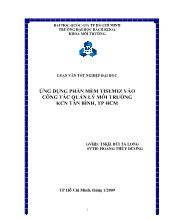 Ứng dụng phần mềm TISEMIZ trong công tác quản lý môi trường KCN Tân Bình