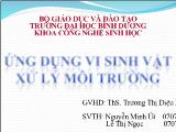 Ứng dụng vi sinh vật trong xử lý môi trường
