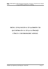 Áp dụng sản xuất sạch hơn vào quá trình sản xuất tại xưởng dệt công ty CPĐT Phong Phú Sơn Trà