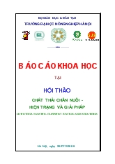 Chất thải chăn nuôi - Hiện trạng và giải pháp livestock wastes: current status and solutions