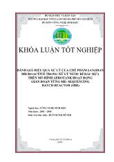 Đánh giá hiệu quả xử lý của chế phẩm sanjiban microactive trong xử lý nước rỉ rác dựa trên mô hình aerotank hoạt động gián đoạn từng mẻ- Sequencing batch reactor (sbr)