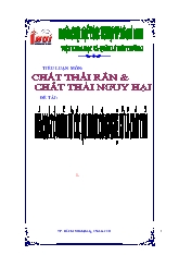 Kiểm soát ô nhiễm từ các quy trình công nghệ xử lý chất thải