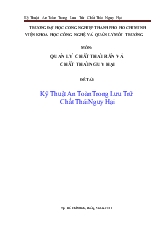 Kỹ Thuật An Toàn Trong Lưu Trữ Chất Thải Nguy Hại