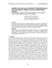 Nghiên cứu vật liệu composite trên nền nhựa polyetylene tỉ trọng cao gia cường bằng sợi đay