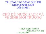 Nước sạch và vệ sinh môi trường