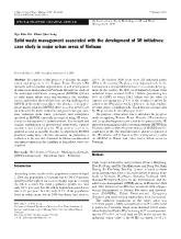 Solid waste management associated with the development of 3R initiatives: case study in major urban areas of Vietnam