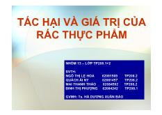 Tác hại của rác thực phẩm