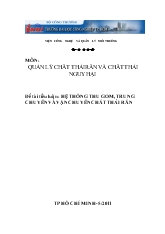Tiểu luận Hệ thống thu gom, trung chuyển và vận chuyển chất thải rắn