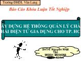 Xây dựng hệ thống quản lý chất thải điện tử gia dụng cho tp. Hồ Chí Minh