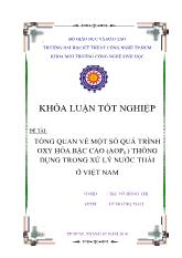 Tổng quan về một số quá trình oxy hóa bậc cao (AOPs) trong xử lý nước thải tại Việt Nam