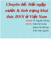 Đất ngập nước và tình trạng khai thác đất ngập nước ở Việt Nam