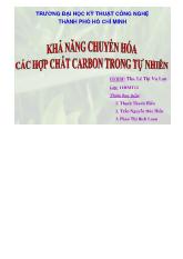 Khả năng chuyển hóa các hợp chất carbon trong tự nhiên