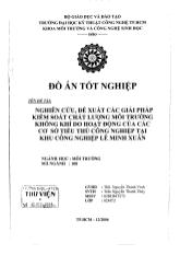 Nghiên cứu, đề xuất các giải pháp kiểm soát chất lượng môi trường không khí do hoạt động của các cơ sở tiểu thủ công nghiệp tại khu công nghiệp Lê Minh Xuân