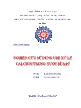 Nghiên Cứu Sử Dụng Urê Xử Lý Calcium Trong Nước Rỉ Rác