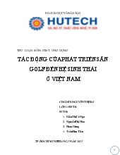 Tác động của phát triển sân golf đến hệ sinh thái ở Việt Nam