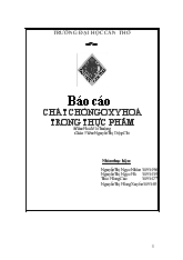 Báo cáo Chất chống oxy hóa trong thực phẩm