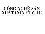 Công nghệ sản xuất cồn Etylic