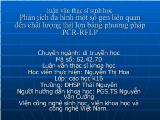 Phân tích đa hình một số gen liên quan đến chất lượng thịt lợn bằng phương pháp PCR - RFLP