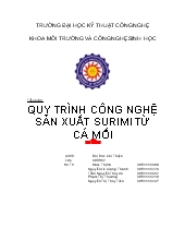 Quy trinh sản xuất suỉmi từ cá mối