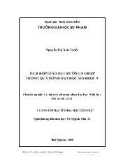 Tích hợp giáo dục hướng nghiệp trong quá trình dạy học Sinh học 9