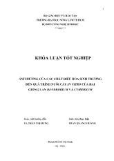 Ảnh hưởng của các chất điều hõa sinh trưởng đến quá trình nuôi cấy in vitro của hai giống lan dendrobium và cymbidium