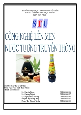 Công Nghệ Lên Men Nước Tương Truyền Thống - Hóa Sinh