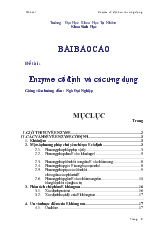 Enzyme cố định và các ứng dụng