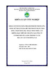 Khảo sát hàm lượng progesterone trong sữa bằng kỹ thuật ELISA để chẩn đoán mang thai sớm, chậm động dục hoặc phối nhiều lần không đậu trên bò cho sữa tại Công ty Cổ Phần bò sữa Long Thành