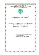 Khảo sát hoạt động của máy phát điện 5 KVA chạy bằng khí biogas ủ từ phân heo