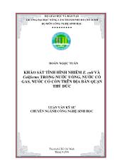 Khảo sát tình hình nhiễm E. coli và coliforms trong nước uống, nước có gas, nước có cồn trên địa bàn quận thủ đức