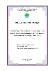 Khóa luận Thiết lập quy trình điện di protein SDS - PAGE và ứng dụng đánh giá phản ứng của cây lúa đối với thuốc sinh học kích kháng