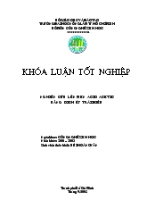 Nghiên cứu lên men acid acetic bằng dịch ép trái điều