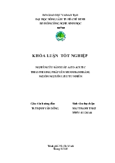 Nghiên cứu sản xuất acida acetic theo phương pháp lên men nhanh bằng nguồn nguyên liệu tự nhiên [/b][/color][/color]