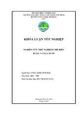 Nghiên cứu thử nghiệm chế biến rượu vang chuối