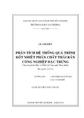 Phân tích hệ thống quá trình đốt nhiệt phân chất thải rắn công nghiệp đặc trưng