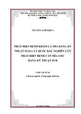 Phát hiện bệnh khảm lá mía bằng kĩ thuật elisa và bước đầu nghiên cứu phát hiện bệnh cằn mía gốc bằng kĩ thuật pcr