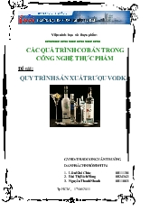 Công nghệ sản xuất rượu Vodka