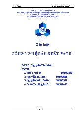 Đề tài Công nghệ sản xuất pate