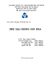 Đề tài Phụ gia chống oxy hóa trong công nghệ chế biến thịt