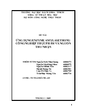 Đề tài Ứng dụng enzyme amylase trong công nghiệp thực phẩm và nguồn thu nhận