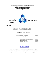 Đề tài Vitamin tan trong nước (cấu tạo hóa học, chức năng sinh học, nhu cầu, nguồn cung cấp)