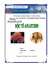 Độc tố aflatoxin an toàn và vệ sinh thực phẩm